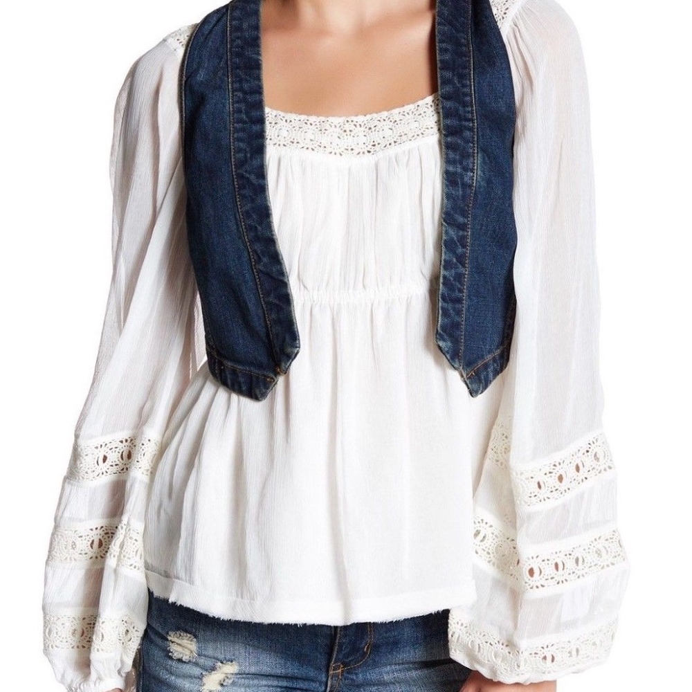 Free People Denim Vest